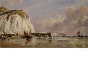 The Seashore At Bonchurch, Isle Of Wight by Edward William Cooke