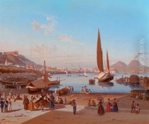 Naples With Vesuvius Beyond