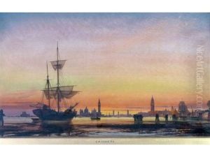 Venice, Looking From The Lagoon Towards Guidecca At Sunset Venice, Looking From The Lagoon Towards Guidecca At Sunset