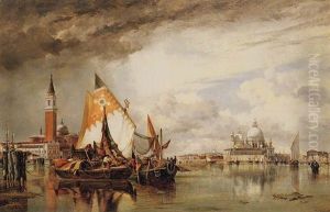 San Giorgio Maggiore And The Salute, Venice, With Fishing Craft Of Choggia And The Lagune