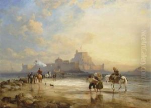 Elizabeth Castle, Jersey, From The Causeway; Low Water Elizabeth Castle, Jersey, From The Causeway; Low Water