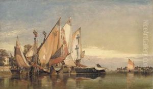 "bragozzi", Fishing-craft Of Venice Off The Giardini Pubblici "bragozzi", Fishing-craft Of Venice Off The Giardini Pubblici
