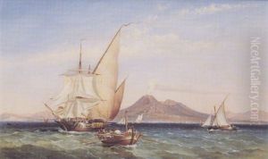 Vesuvius And The Bay Of Naples From Off Castelmare by Edward William Cooke