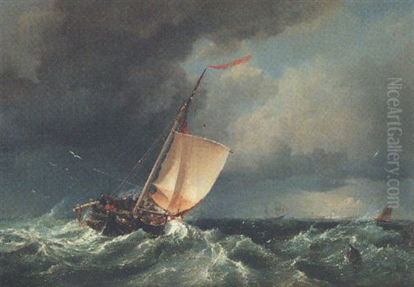 A Squall - Trouville Boats Making For Calais - view 1