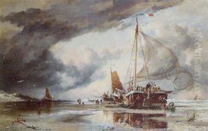 On The Dutch Coast At Camperdown: A Squally Day - Tide Out On The Dutch Coast At Camperdown: A Squally Day - Tide Out