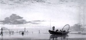Hauling In The Nets, Mazzorbo by Edward William Cooke