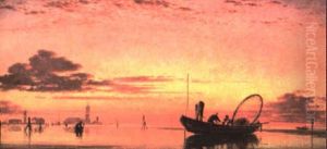 Mazzorto On The Lagoon, Venice by Edward William Cooke