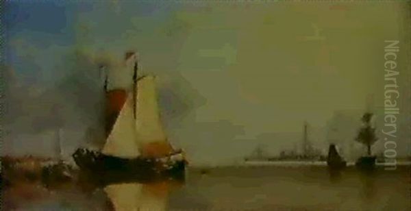 Antwerp From The Scheldt, Morning - view 1
