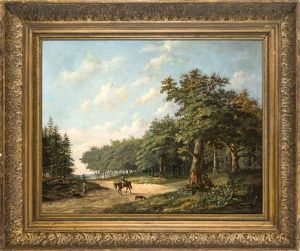 Romantische Waldlandschaft Mit Figurenstaffage by William Cooke