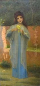 Jeune Femme A La Robe Bleue Jeune Femme A La Robe Bleue