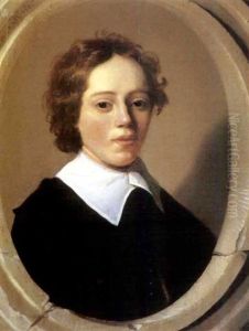 Portrait Of A Young Boy, Wearing A Black Coat And A White Collar by Jan Daemen Cool