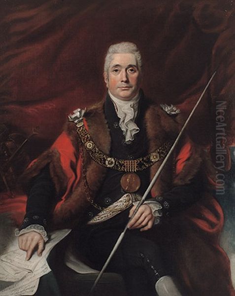 Portrait Des John Cash, Lord Mayor In Dublin - view 1