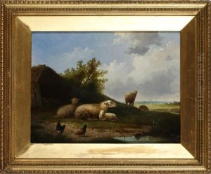 Sheep And Hens In A Field