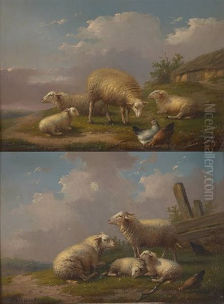 Moutons Dans Un Paysage - view 1