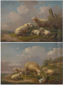 Moutons Dans Un Paysage (+ Another; 2 Works)