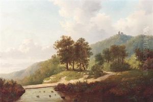 Bewaldete Berglandschaft by Auguste Coomans