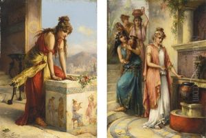 At The Well And Anticipation (pair) by Diana Coomans