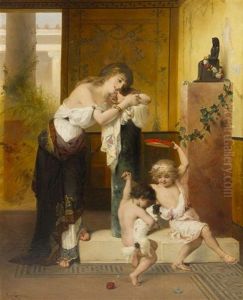 La Joueusse De Tambourin by Joseph Coomans