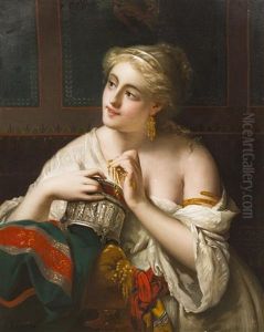 Pompeiian Lady by Pierre Olivier Joseph Coomans