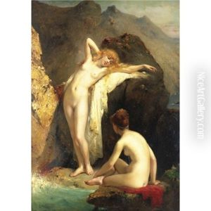 Les Baigneuses by Pierre Olivier Joseph Coomans