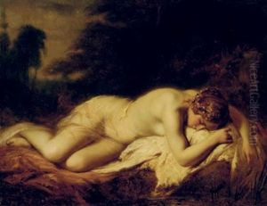 Sleeping Nude by Pierre Olivier Joseph Coomans