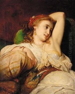 Odalisque by Pierre Olivier Joseph Coomans