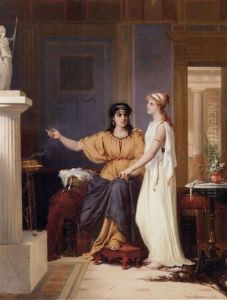 Praising The Virtues Of Athena by Pierre Olivier Joseph Coomans