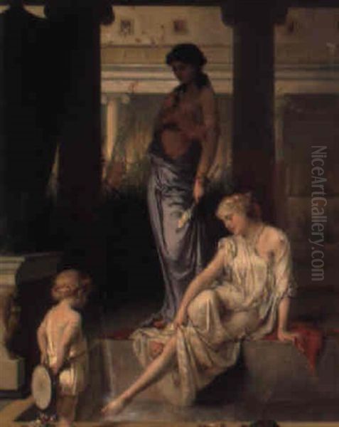 Figures In A Roman Courtyard - view 1