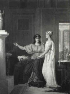 The Wisdom Of Minerva/a Classical Interior by Pierre Olivier Joseph Coomans