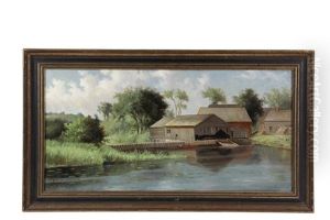 Old Lumber Mill Pond by Delbert Dana Coombs