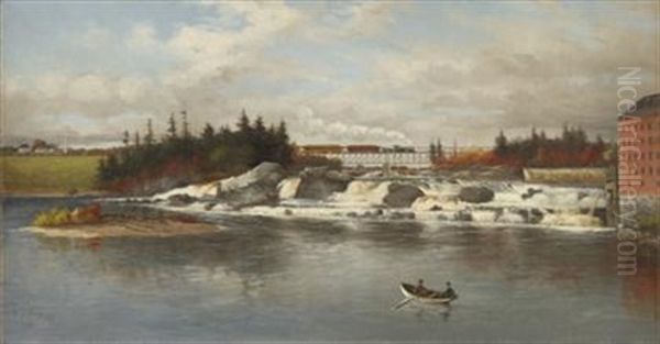 Railroad Bridge Falls, Lewiston Maine - view 1