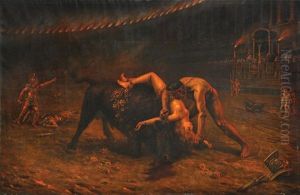 The Arena Scene From Quo Vadis by A.D.M. Cooper