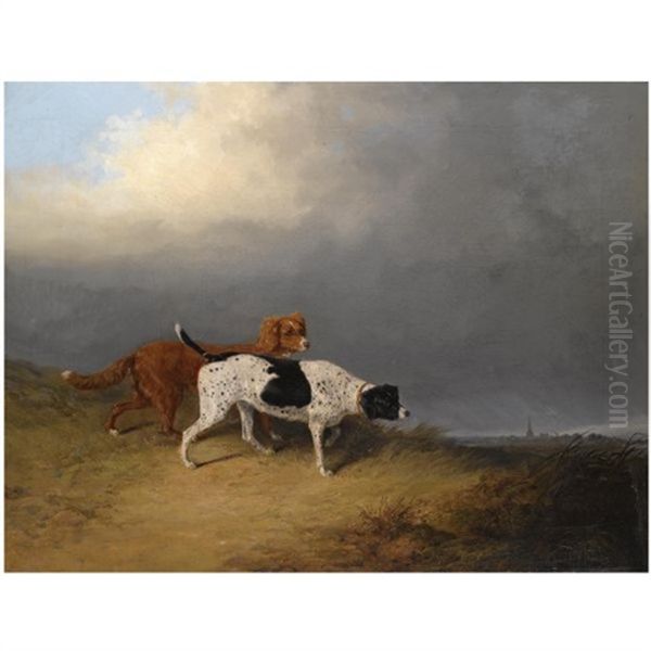 Mr Bathurst's Pointer And Setter At Lydney Park - view 1