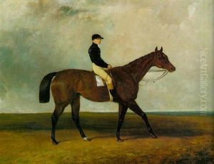 "mango", A Brown Racehorse In A Landscape With Sam Day, Jr. Up "mango", A Brown Racehorse In A Landscape With Sam Day, Jr. Up