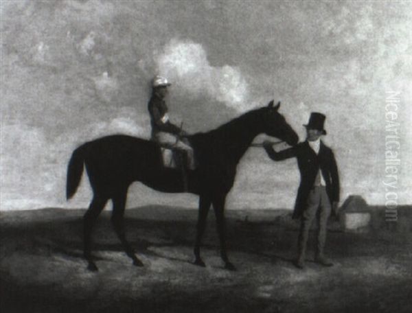 'little Ben' With Jockey Up, Held By King, His Trainer - view 1