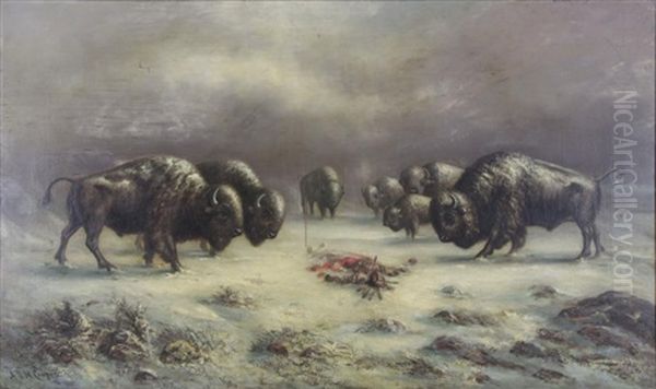 Buffalo Tribute To Fallen Indian - view 1