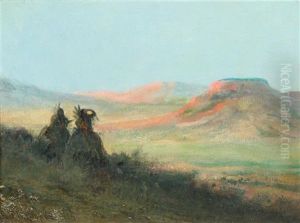 Two Indians Viewing Mountain, 1924 by Astley David Middleton Cooper
