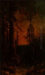 Sunset Through The Clearing by Astley David Middleton Cooper