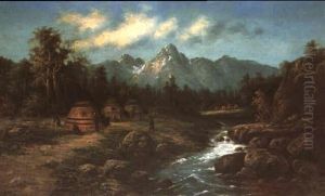 An Indian Encampment In The Tetons by Astley David Middleton Cooper