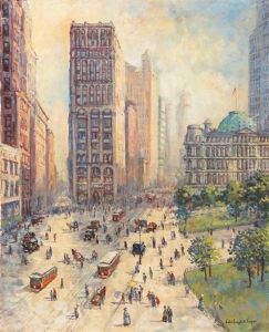 City Hall Park by Colin Campbell Cooper