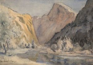 Half Dome, Yosemite Valley In Winter by Colin Campbell Cooper