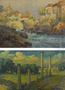The Rapids, Laufenburg, Switzerland And Columns In Landscape: Two Works