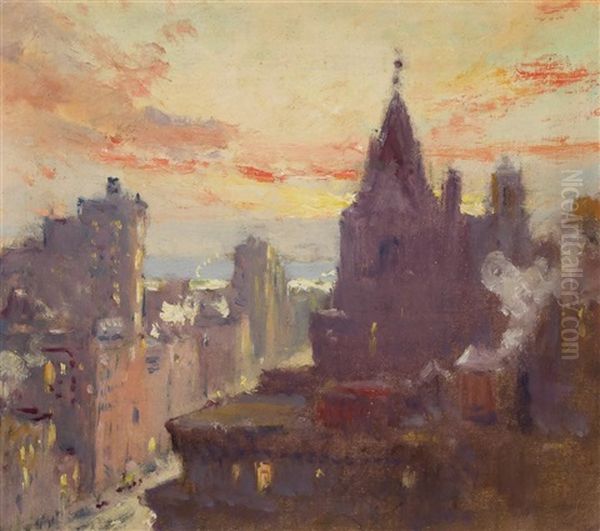 Manhattan At Sunset - view 1
