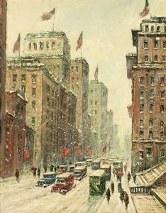 Snow Storm In New York City by Colin Campbell Cooper
