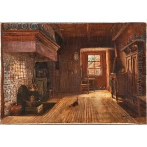 Fisher's Cottage Holland Interior by Colin Campbell Cooper