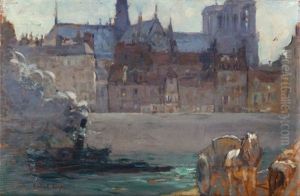 Notre Dame From The Seine, Paris by Colin Campbell Cooper