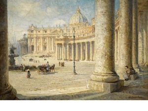 View Of St. Peter's, Rome by Colin Campbell Cooper