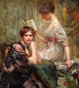 Two Women In An Interior by Colin Campbell Cooper