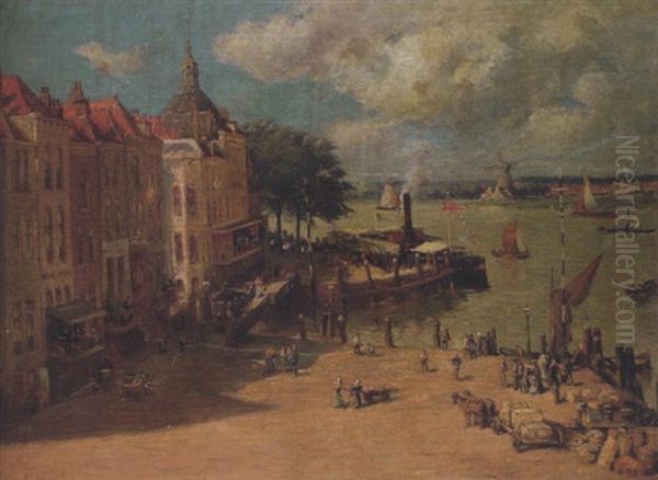 The Harbor At Dordrecht, Holland - view 1