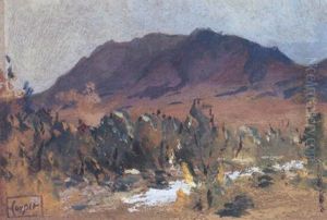 Superstition Mountain by Colin Campbell Cooper